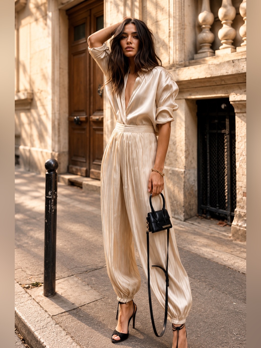 NEW ZARA WOMEN SATIN BOMBER-STYLE TROUSERS SAND SIZE XS
🚨NO DISCOUNT